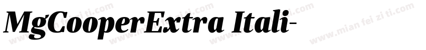 MgCooperExtra Itali字体转换